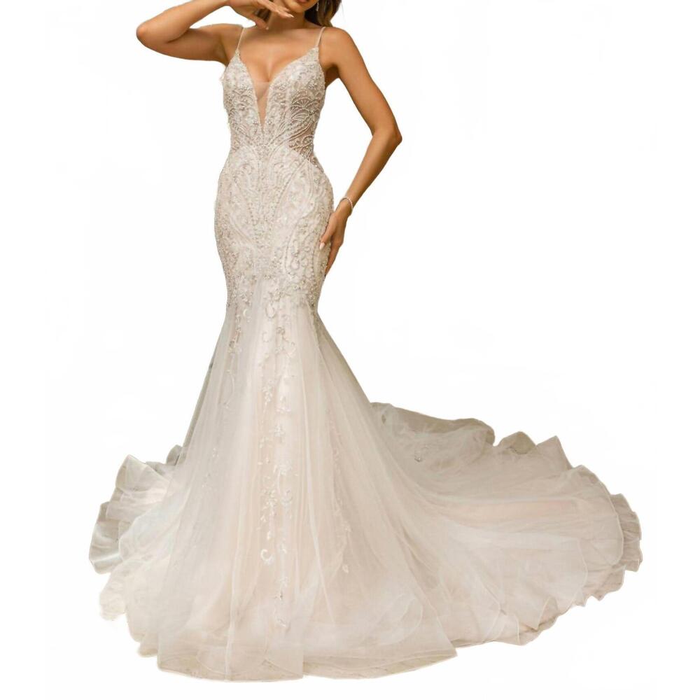 NEW KITTY CHEN COUTURE gabby mermaid bridal dress in ivory